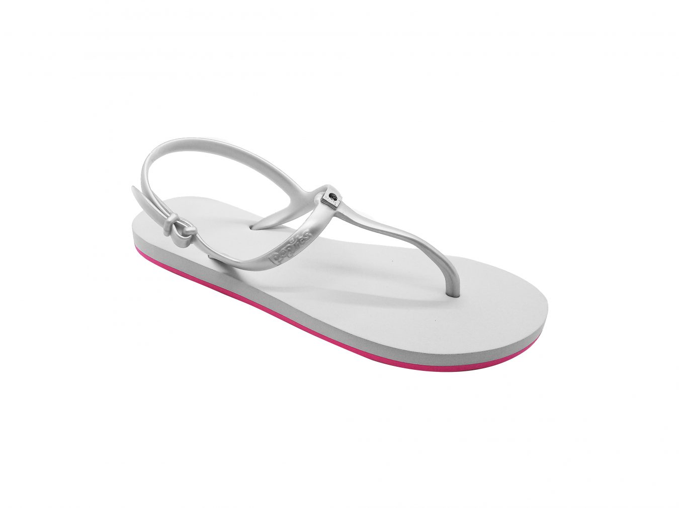 slingback flat fuchsia sole silver