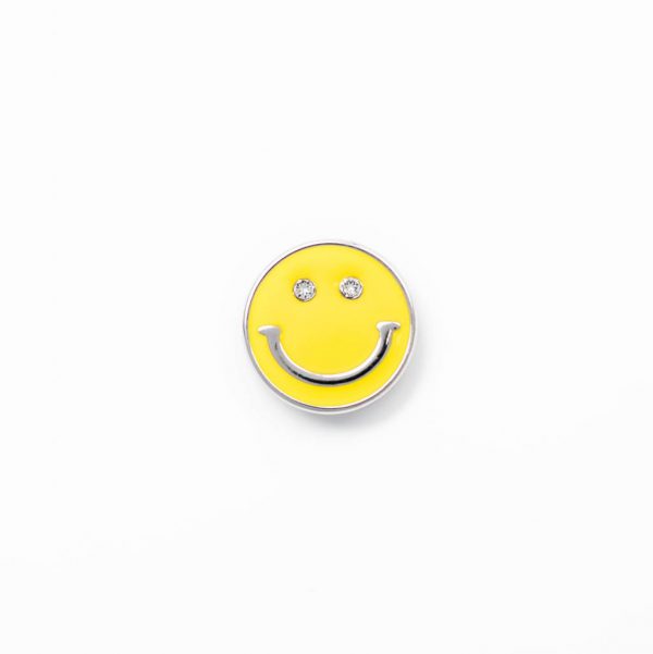 smile face silver yellow